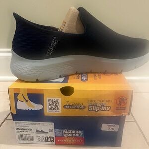 Skechers Black and White Slip-Ins